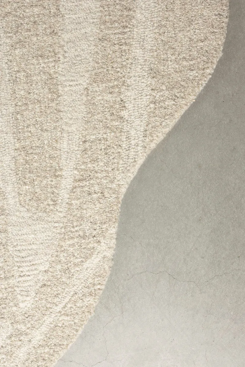 Teppich Forms 160x230 cm aus 100% Wolle in Weiß von Zuiver