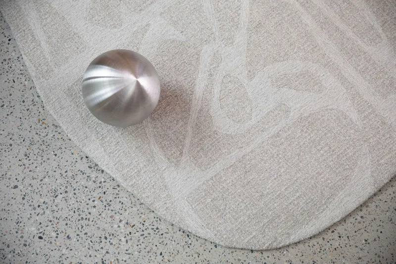 Teppich Forms 160x230 cm aus 100% Wolle in Weiß von Zuiver