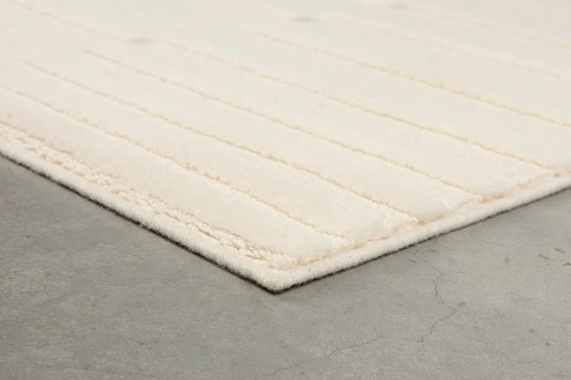 Wollteppich Crossing 160x230 cm in Beige mit grafischem Zebra-Muster