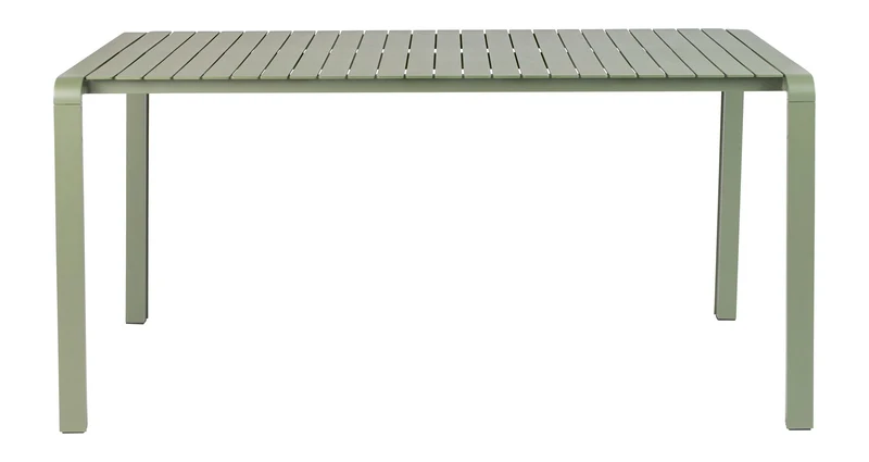 Gartenmöbel-Set Vondel mit Tisch & 4 Stühlen aus Aluminium in Grün