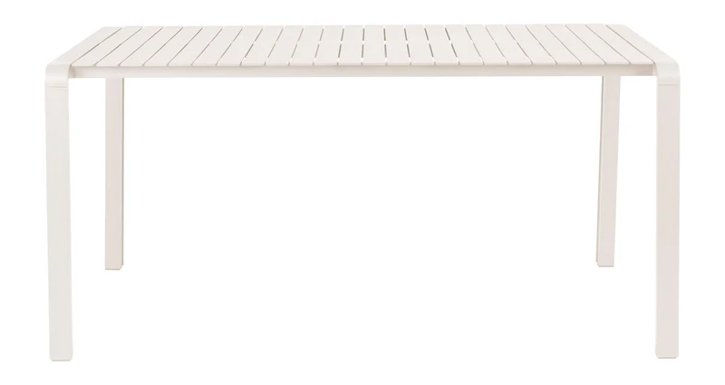 Gartenmöbel-Set Vondel, Tisch mit 4 Armlehnstühlen aus Aluminium, Weiß