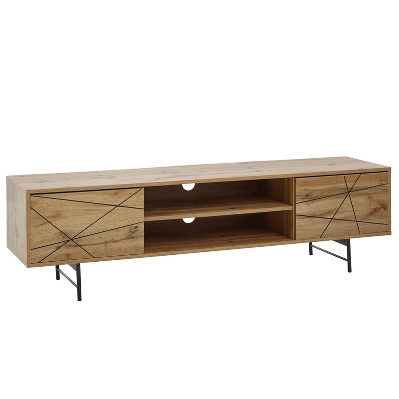 Lowboard Eiche-Dekor 160x45x40cm TV-Kommode 2 Türen Modern