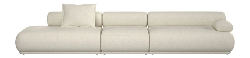 Sofa Rembrandt 4,5-Sitzer Beige mit weichem Rippstoff-Bezug