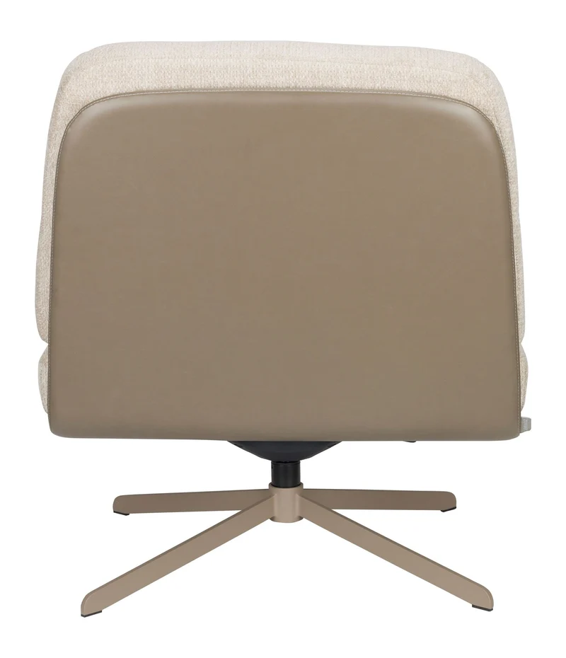 Loungesessel Benjamin mit drehbarem Metallgestell, Beige von Zuiver
