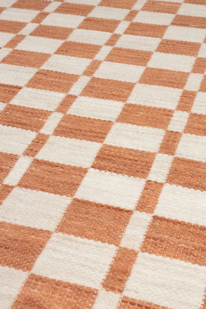 Teppich Checker Zuiver 160x230 cm, Karomuster aus recyceltem PET