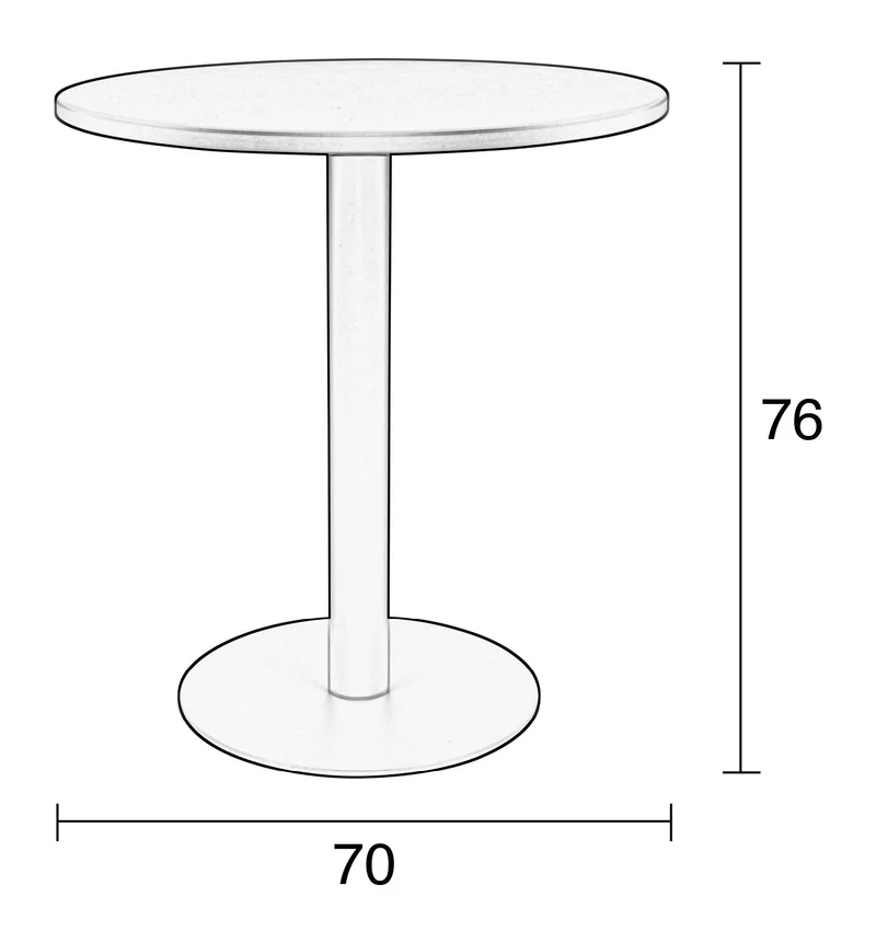 Bistrotisch Metsu von Zuiver aus Stahl in Grün für Wohnzimmer