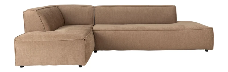 Ecksofa Fat Freddy Rib Left Caramel mit Rippenstoff von Zuiver
