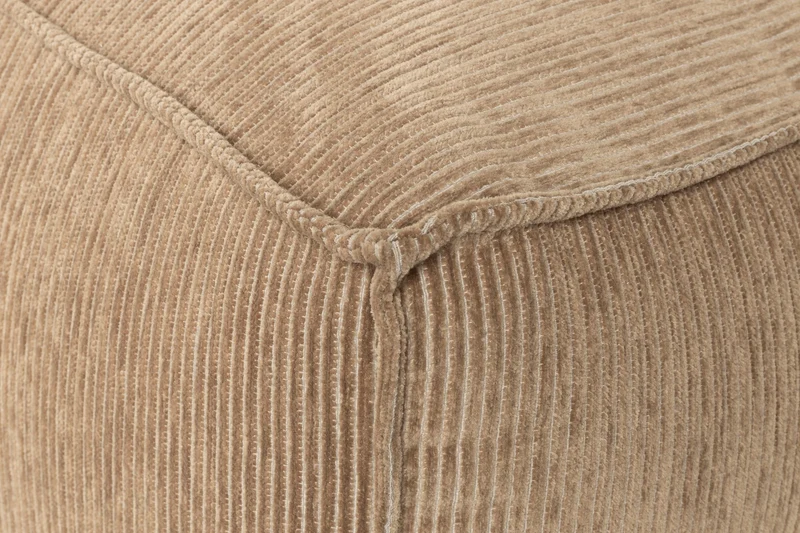 Ecksofa Fat Freddy Rib Left Caramel mit Rippenstoff von Zuiver