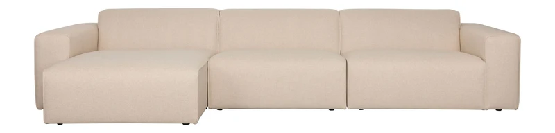 Sofa Milka 4,5-Sitzer links in Sand mit Chaiselongue von Zuiver