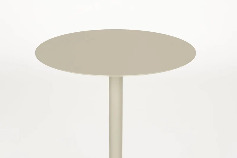 Beistelltisch Snow von Zuiver, rund aus Edelstahl in Beige