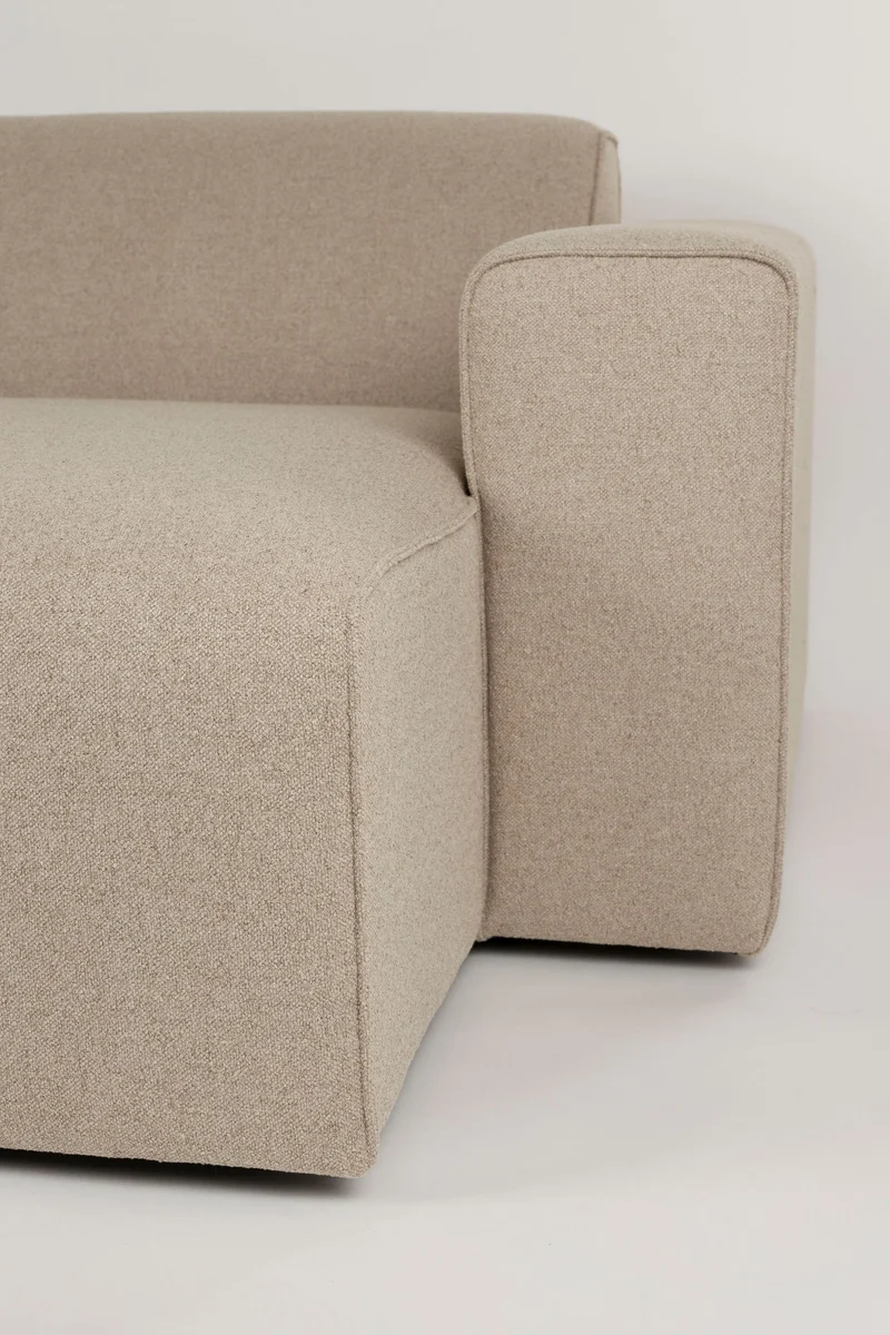 Sofa Milka 4,5-Sitzer rechts Cappuccino mit Chaiselongue von Zuiver
