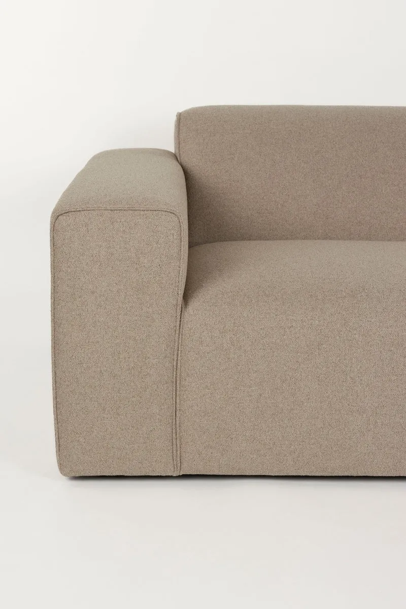 Sofa Milka 4,5-Sitzer rechts Cappuccino mit Chaiselongue von Zuiver