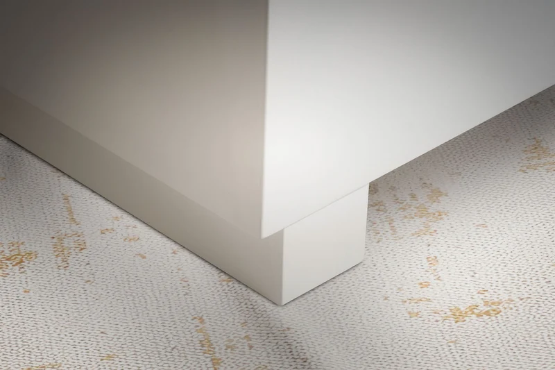 Couchtisch MONOBLOC 60x60x35cm Weiß Hochglanz Quadratisch Design
