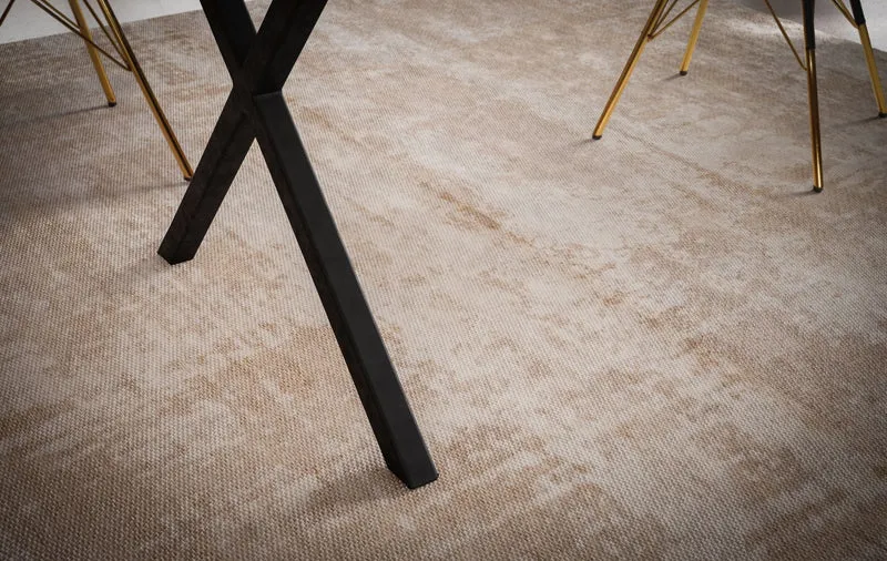 Esszimmertisch 120x60x76cm Akazie Massivholz Metall X-Beine Schwarz