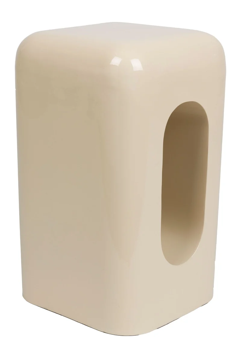Hocker Creek Beige aus Eisen mit glänzender Oberfläche von Zuiver