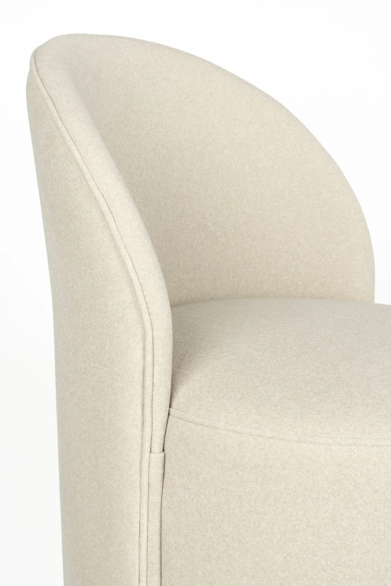 Loungesessel Plush Beige mit Samtbezug und Rückenlehne bis zum Boden