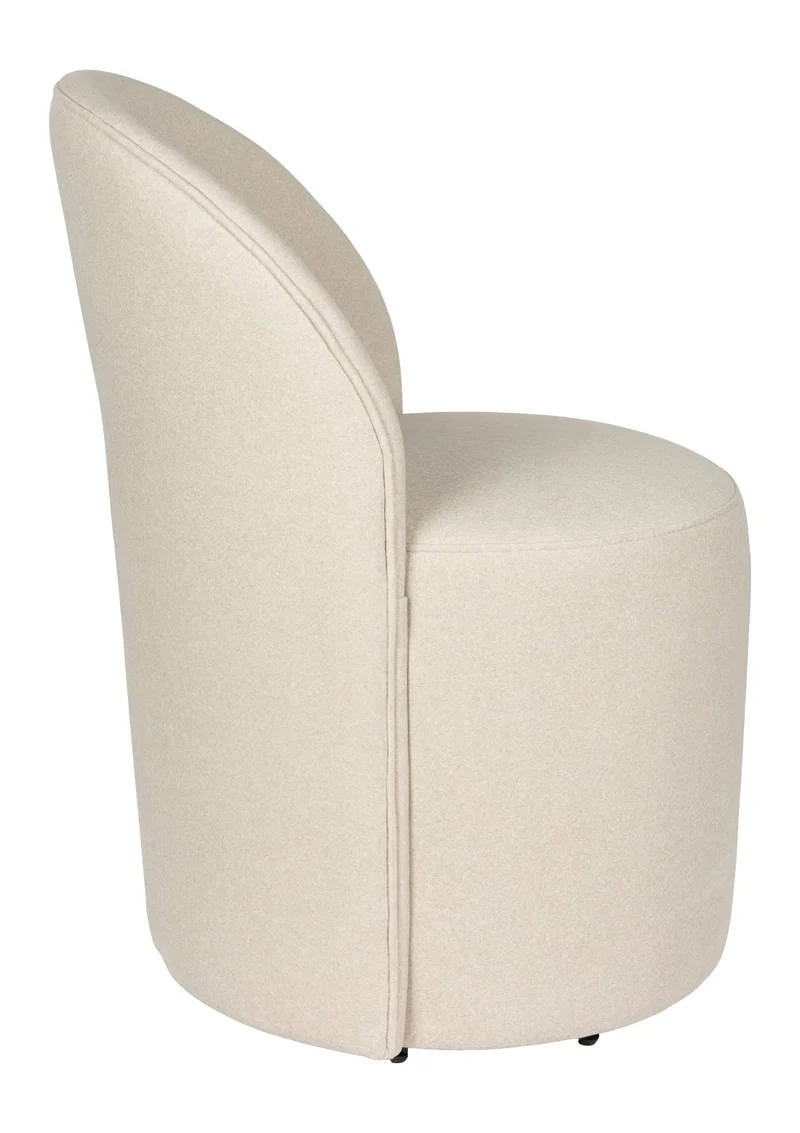 Loungesessel Plush Beige mit Samtbezug und Rückenlehne bis zum Boden