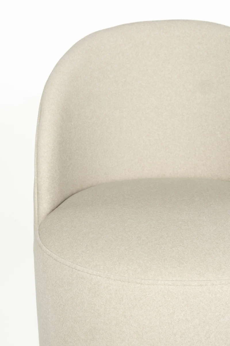 Loungesessel Plush Beige mit Samtbezug und Rückenlehne bis zum Boden