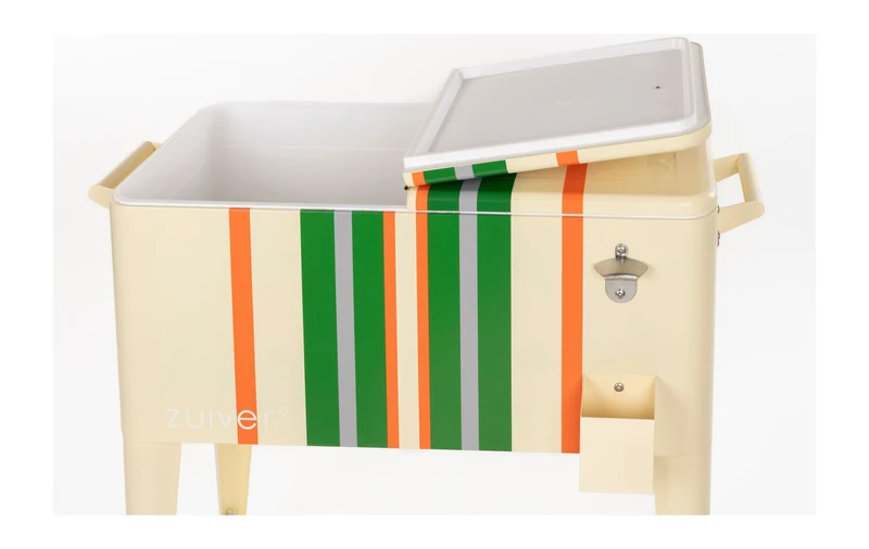 Kühlbox Cooler Be Cool Stripes Lemon mit Rollen und Griffen