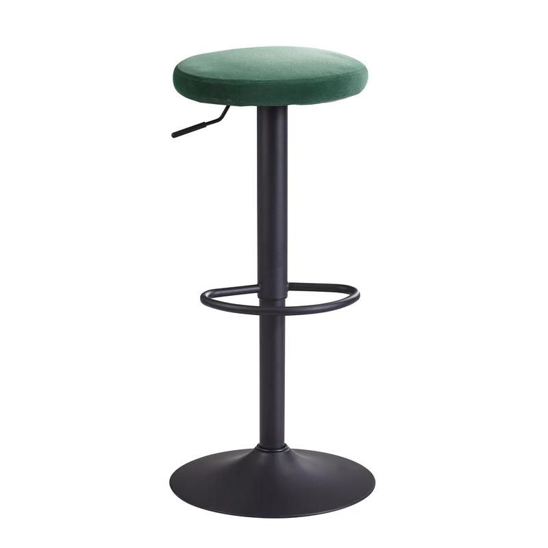 Barhocker Samt Grün 58-79cm Drehbar Metall Design Tresenhocker
