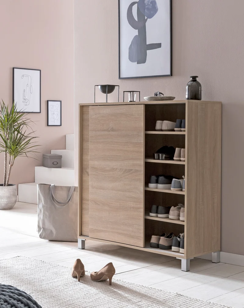 Schuhschrank WL5.713 Sonoma Holz 100x108x37,5cm 20 Paar Modern Flur
