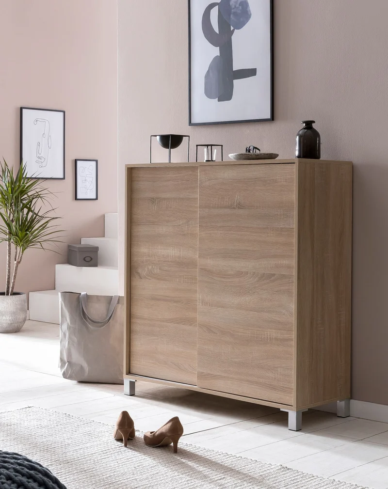 Schuhschrank WL5.713 Sonoma Holz 100x108x37,5cm 20 Paar Modern Flur
