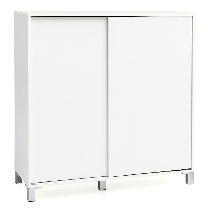 Schuhschrank WL5.712 Holz Weiß 100x108x37,5cm 20 Paar Modern Flur