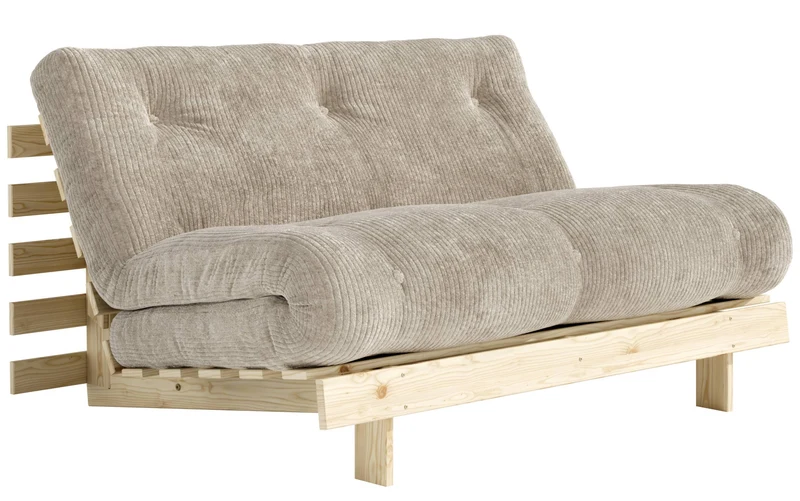 Sofa Schlafsofa ROOTS 140 Polster Cord Kiefer massiv unbehandelt Karup