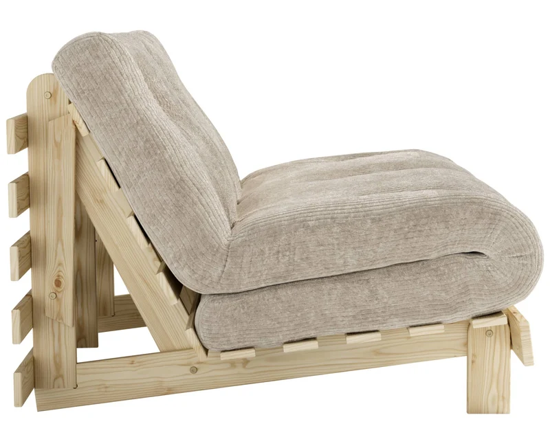 Sofa Schlafsofa ROOTS 140 Polster Cord Kiefer massiv unbehandelt Karup