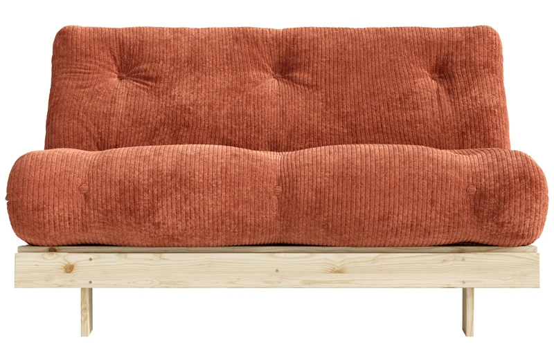 Sofa Schlafsofa ROOTS 140 Polster Cord Kiefer massiv unbehandelt Karup