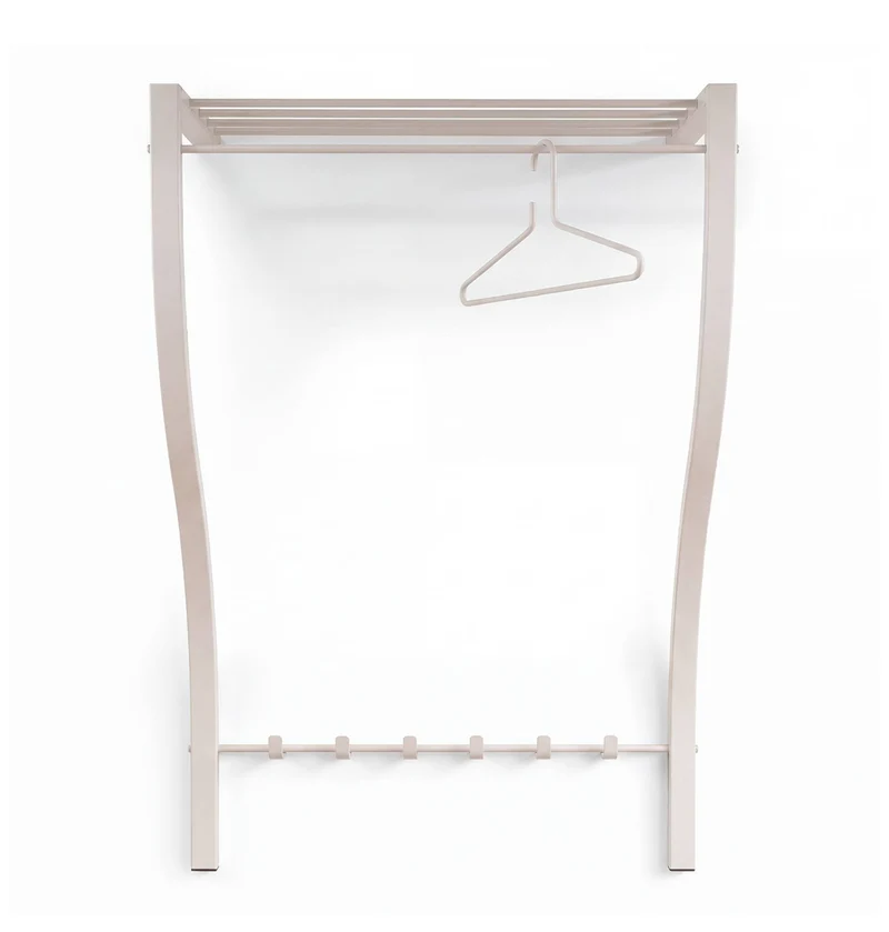 Design Wandgarderobe CARVE 1 Silky Taupe pulverbeschichtet von Spinder