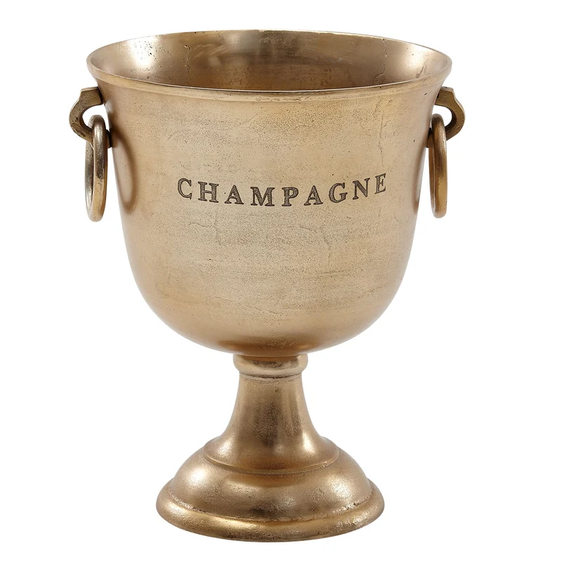 Champagnerkühler Gold Aluminium 28,5x37,5x28,5 cm Groß Tisch
