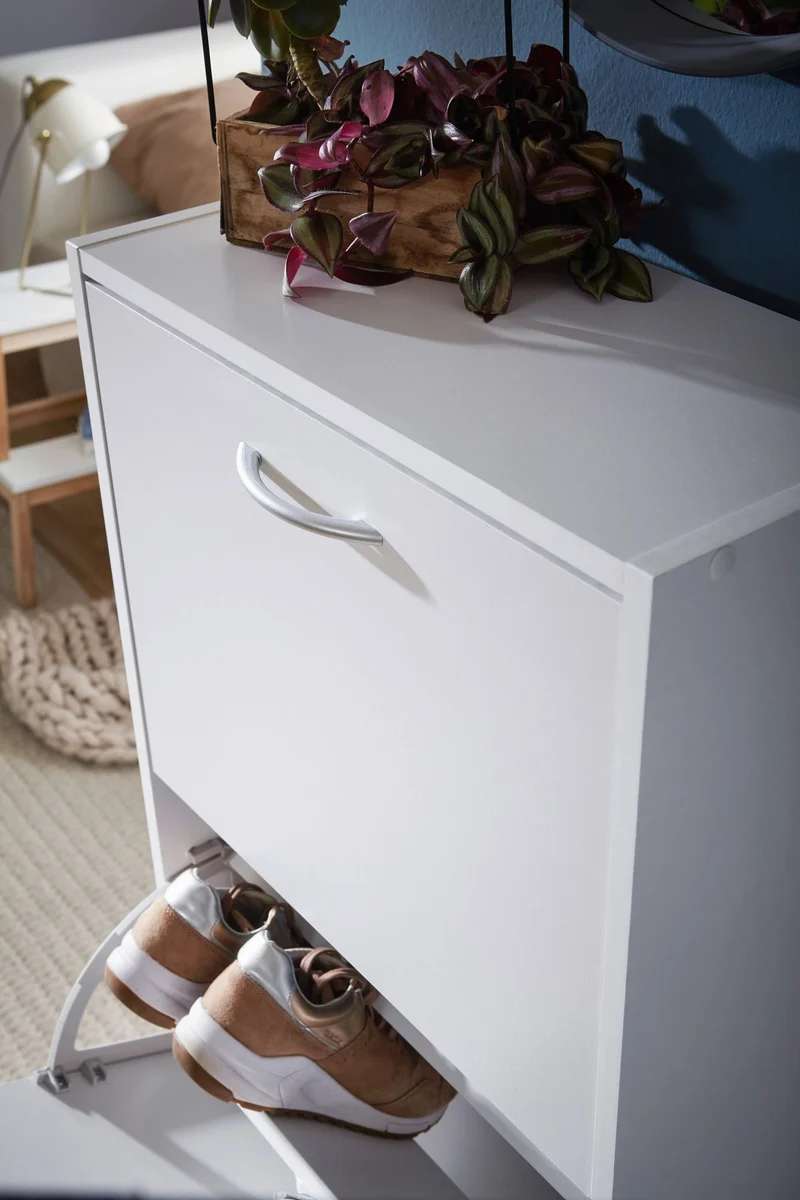 Schuhschrank 3 Fächer klappbar 125cm für 18 Paar modern