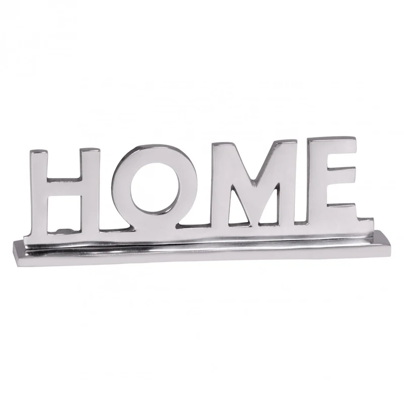 Deko Schriftzug Aluminium Silber 22cm Wohnzimmer Esszimmer