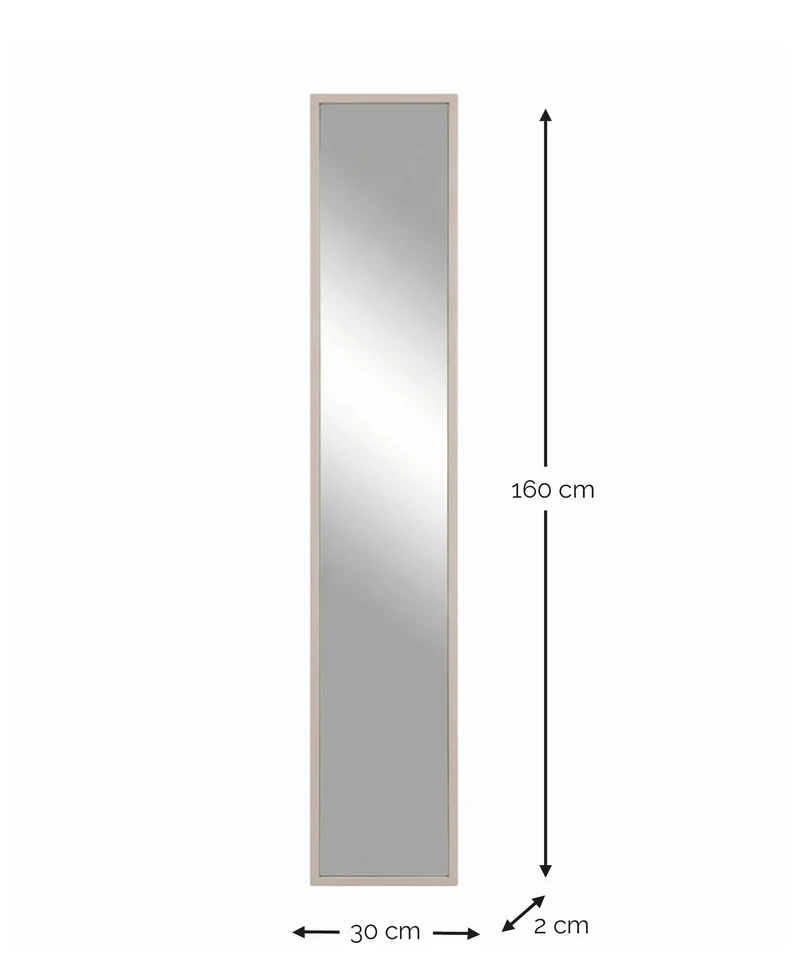 Spiegel SCHOOL L Stahl Silky Taupe von Spinder Design