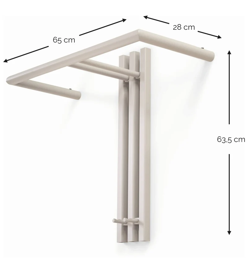 Wandgarderobe SENZA 1 Stahl Silky Taupe Garderobenhalter Spinder Design