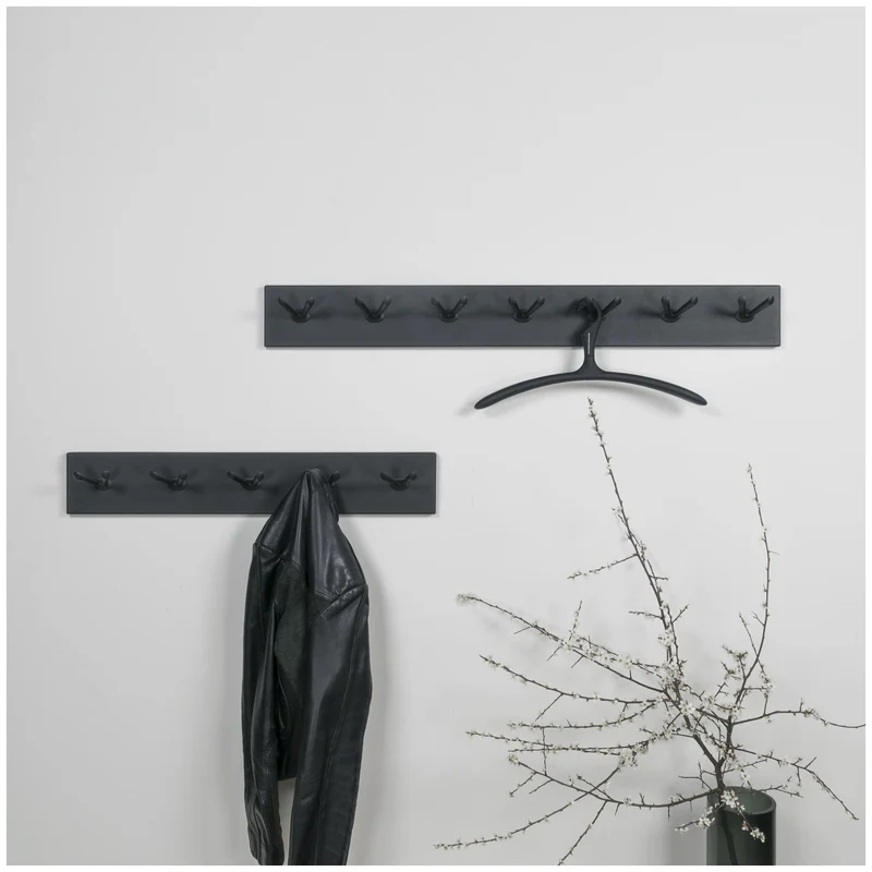 Spinder PULL 5 Garderobe: Minimalistischer Stahl, Schwarz, Modern