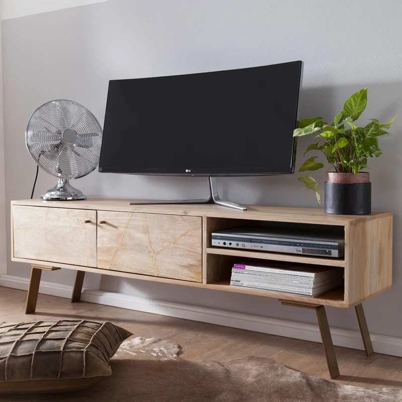 Lowboard SIKAR Mango Massivholz Landhaus 145x47x35cm TV-Kommode