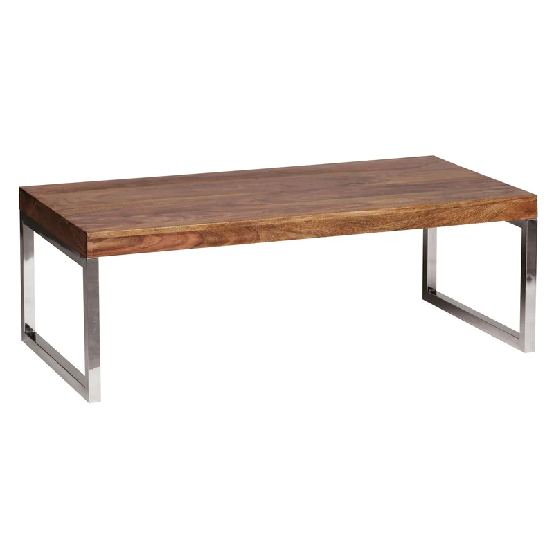 Couchtisch GUNA 120cm Sheesham Massivholz dunkelbraun Landhausstil