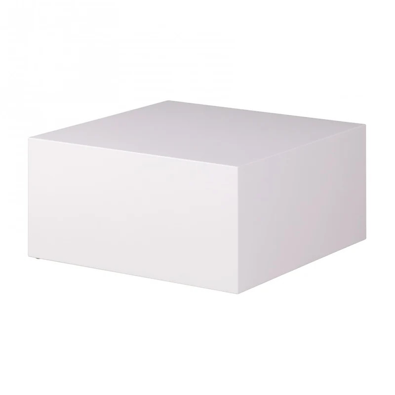 Couchtisch MONOBLOC 60x60x30cm Hochglanz MDF Weiß quadratisch Cube