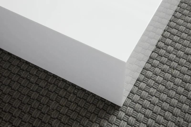Couchtisch MONOBLOC 60x60x30cm Hochglanz MDF Weiß quadratisch Cube