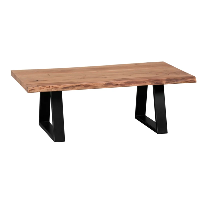 Couchtisch GAYA Massivholz Akazie Baumstamm 115x40x60cm Landhausstil