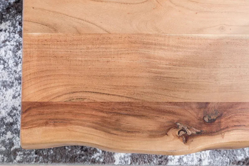 Couchtisch GAYA Massivholz Akazie Baumstamm 115x40x60cm Landhausstil