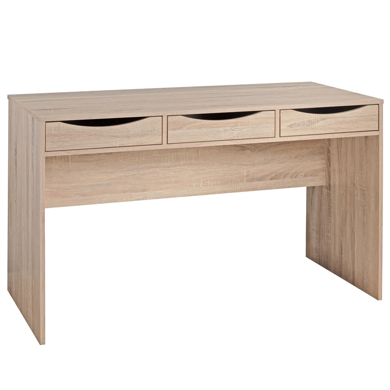 Schreibtisch MASSA 120cm Sonoma Eiche 3 Schubladen Stauraum Modern