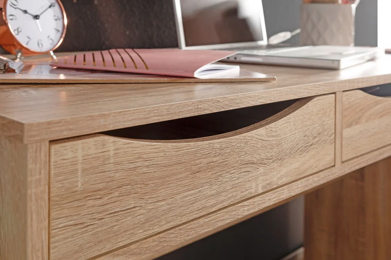 Schreibtisch MASSA 120cm Sonoma Eiche 3 Schubladen Stauraum Modern