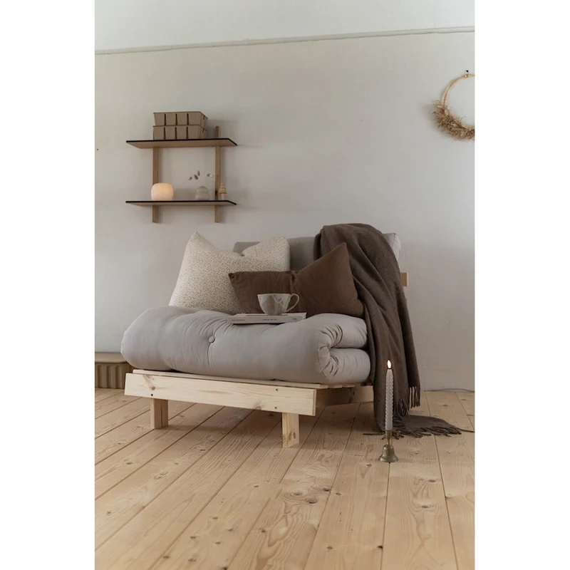 Schlafsofa ROOTS 90 cm Sofa Kiefer massiv unbehandelt, von Karup