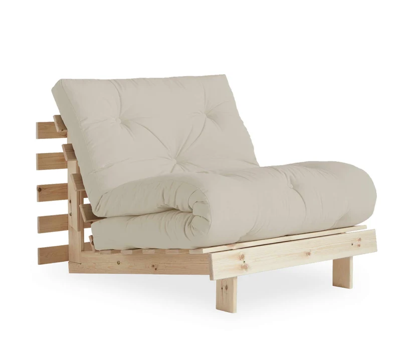 Schlafsofa ROOTS 90 cm Sofa Kiefer massiv unbehandelt, von Karup