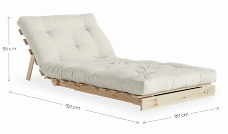 Schlafsofa ROOTS 90 cm Sofa Kiefer massiv unbehandelt, von Karup