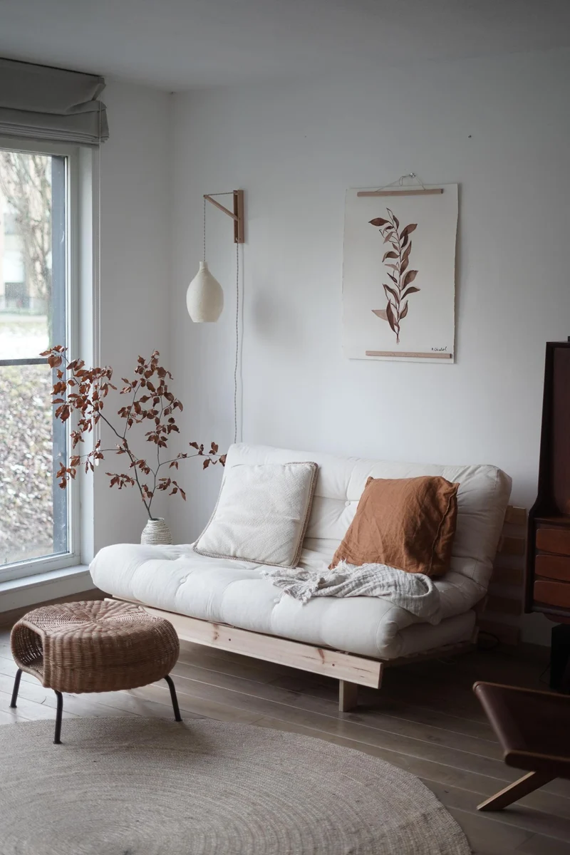 Schlafsofa ROOTS 140 cm Sofa Kiefer massiv unbehandelt, von Karup