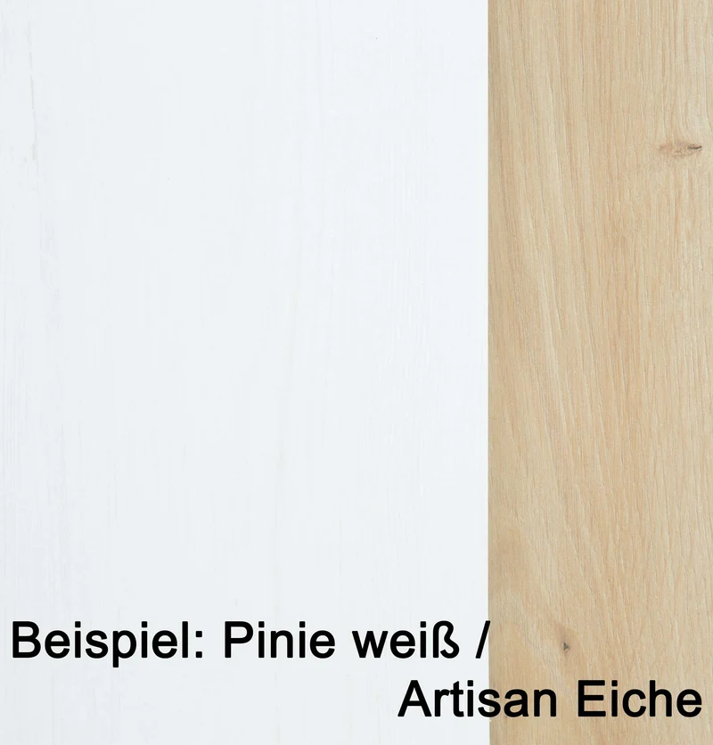 Kleiderschrank JASMIN 3-trg. 3 Schubladen Pinie weiß Nachbildung
